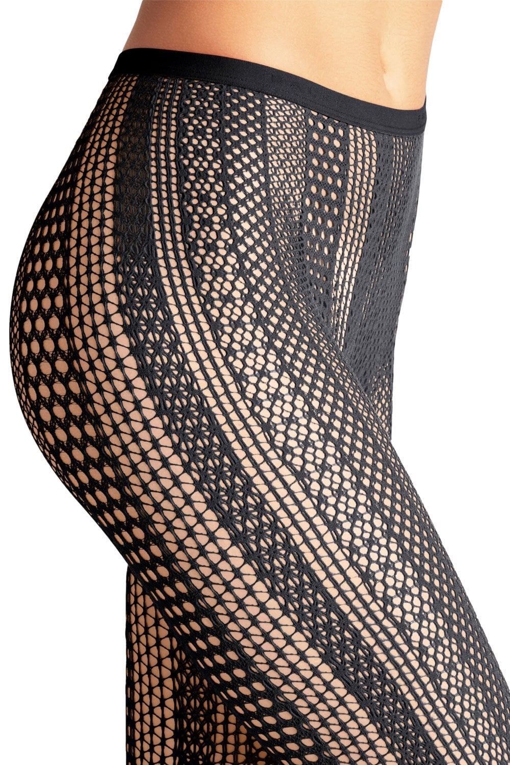 Black fishnet tights  on a white background
