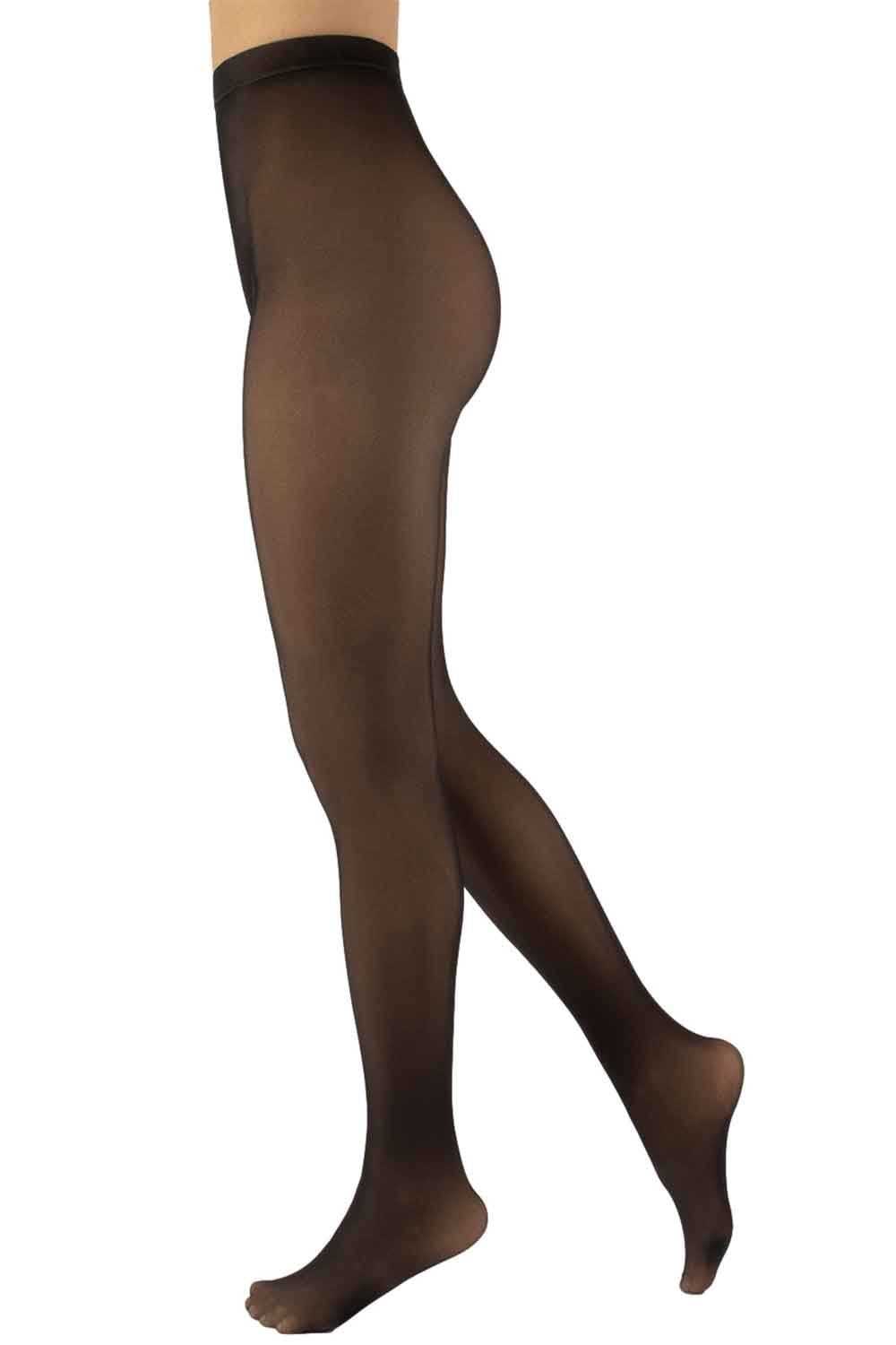 Cette sheer appearance  tights worn by a person on a white background