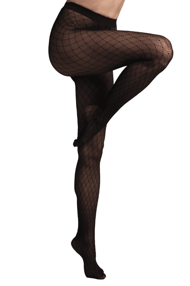 Andrea Buci Diamond Design Sheer to Waist flat seam Tights 03/02478