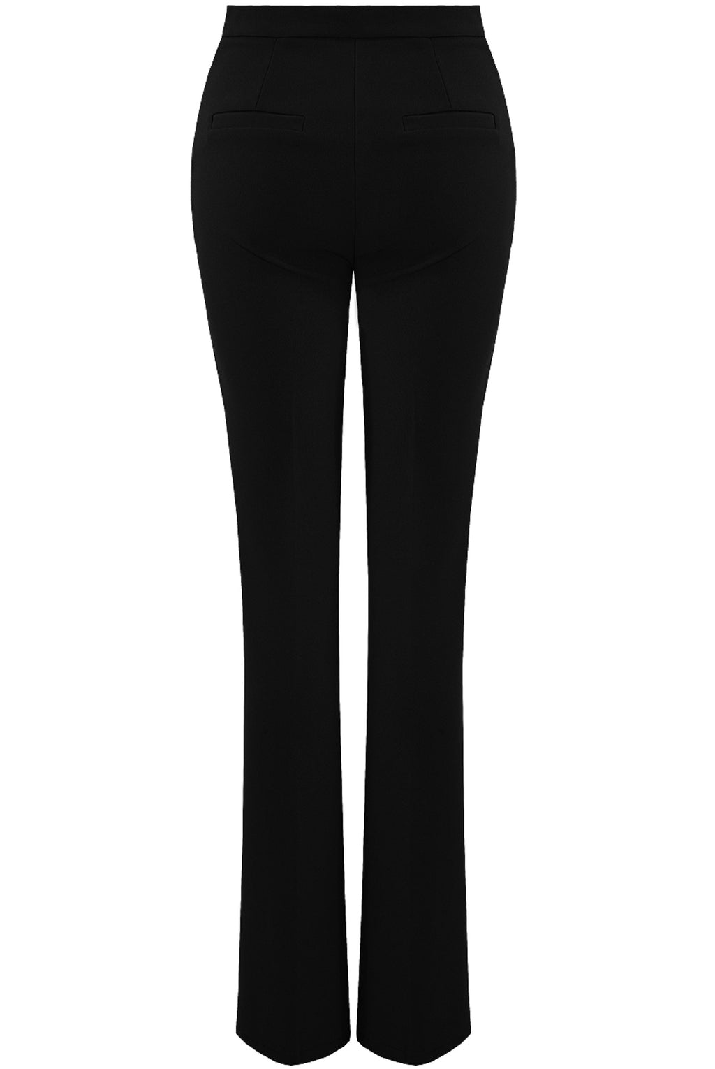 Black flared tailored trousers by Allana