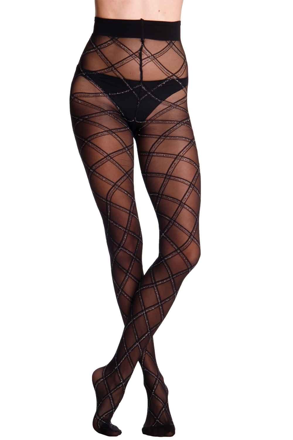 Trasparenze phuket diamond patterned tights on a white background