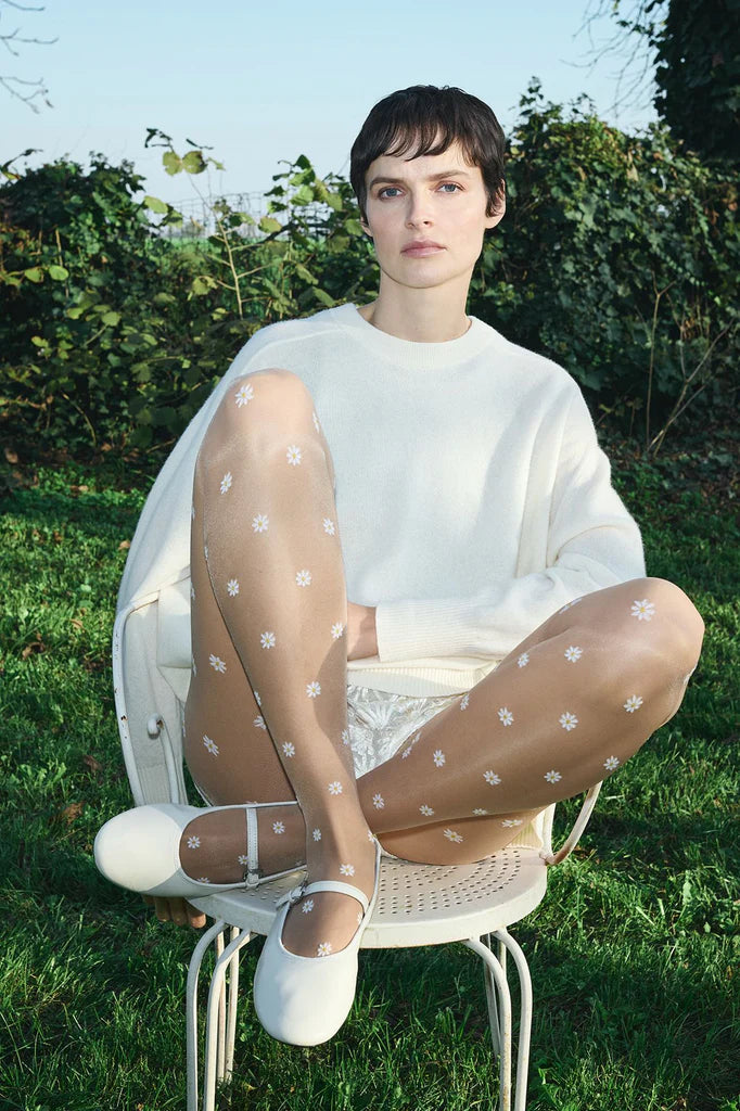 Trasparenze milibar daisy cosmetic tights on model
