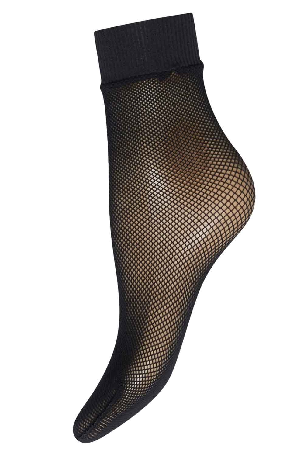 Black fishnet socks  on a white background
