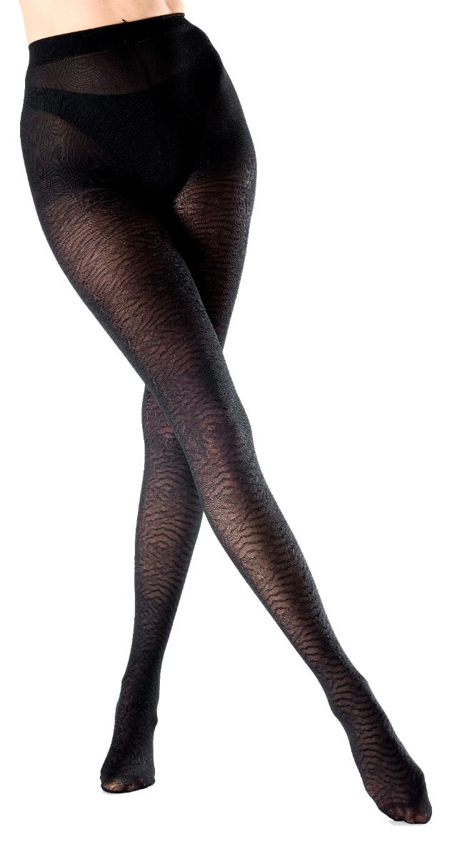 Pretty polly tights with a zebra pattern throughout