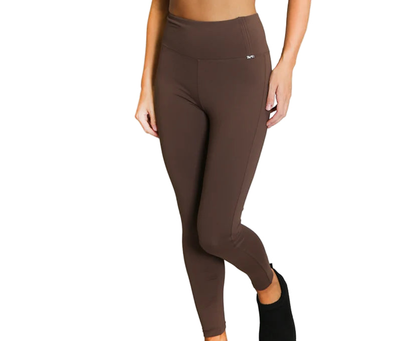 Fleece Lined Stretch Fit Brown Leggings