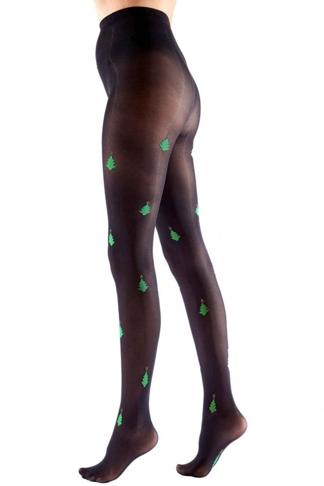 All Over Christmas Tree Opaque Tights AYT6