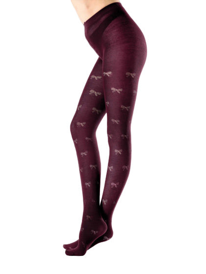 Bow Patterned Tights AYW7